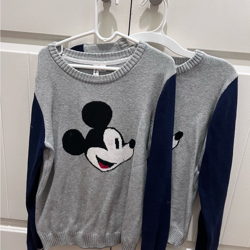 Gray and Navy Mickey Mouse Sweater